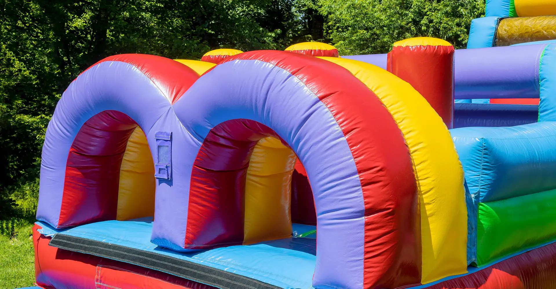 Outdoor inflatable playground structure